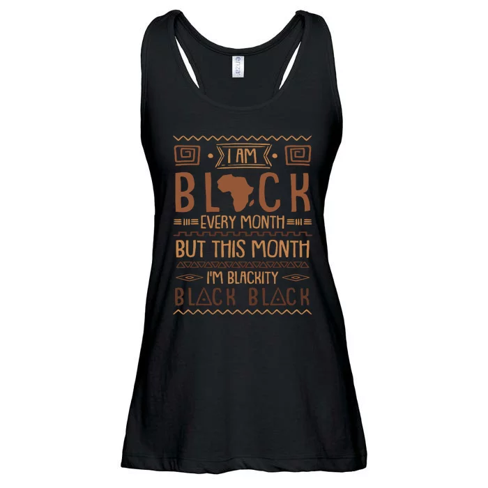 Blackity Black Every Month Black History African Ladies Essential Flowy Tank