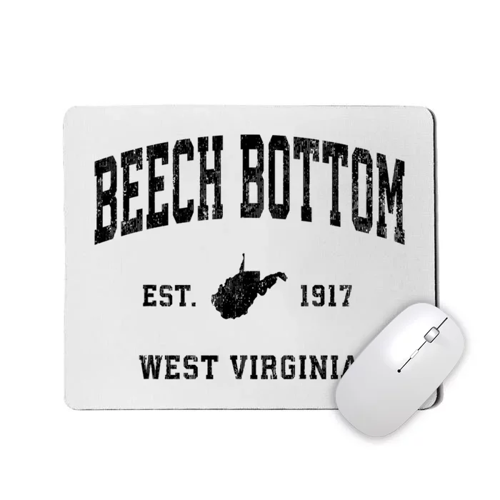 Beech Bottom Est 1917 West Virginia Wv Vintage Athletic Sports Mousepad