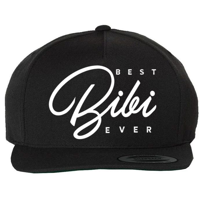 Best Bibi Ever Gift Wool Snapback Cap