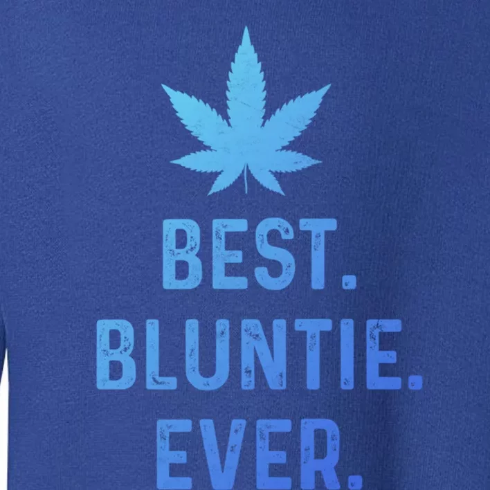 Best Bluntie Ever Funny Stoner Aunt Auntie Marijuana Weed Great Gift Toddler Sweatshirt