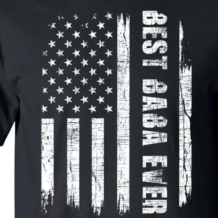 Best Baba Ever USA American Flag Grandfather Fathers Day Tall T-Shirt