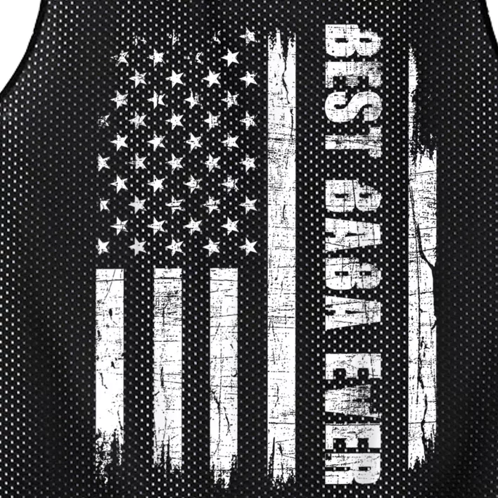 Best Baba Ever USA American Flag Grandfather Fathers Day Mesh Reversible Basketball Jersey Tank