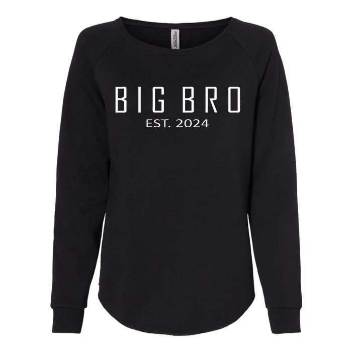 Big Bro Est 2024 Funny First Time Brother Promoted Womens California Wash Sweatshirt