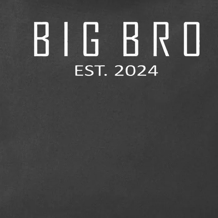 Big Bro Est 2024 Funny First Time Brother Promoted Zip Tote Bag