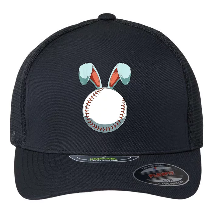 Baseball Bunny Easter Holiday Sport Lover Flexfit Unipanel Trucker Cap