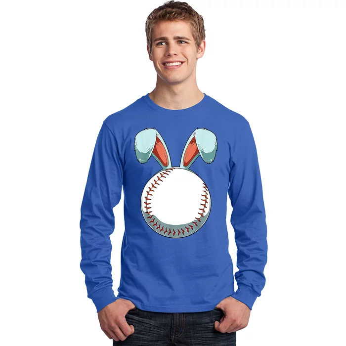 Baseball Bunny Easter Holiday Sport Lover Long Sleeve Shirt