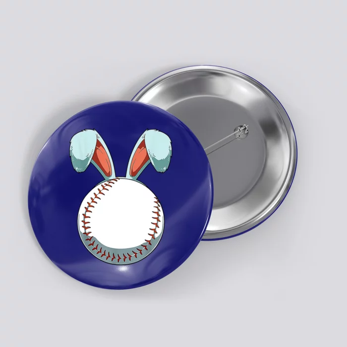 Baseball Bunny Easter Holiday Sport Lover Button