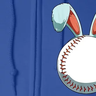 Baseball Bunny Easter Holiday Sport Lover Full Zip Hoodie