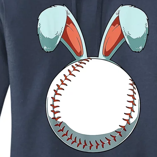 Baseball Bunny Easter Holiday Sport Lover Women's Pullover Hoodie