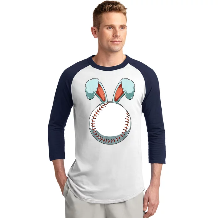 Baseball Bunny Easter Holiday Sport Lover Baseball Sleeve Shirt