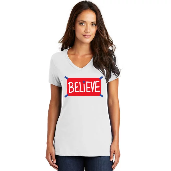 Believe Women's V-Neck T-Shirt