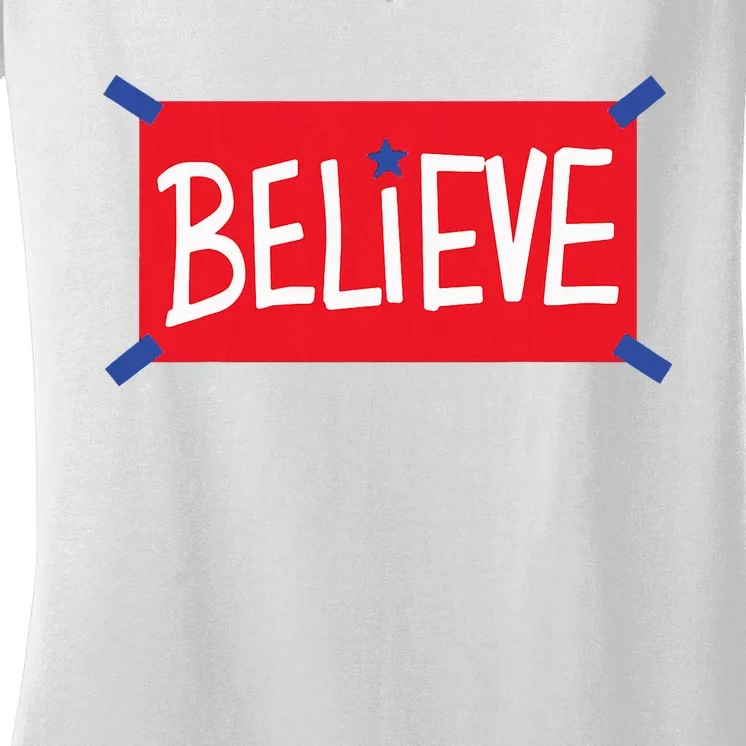 Believe Women's V-Neck T-Shirt