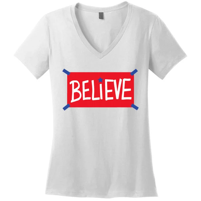 Believe Women's V-Neck T-Shirt