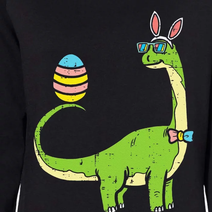 Brontosaurus Bunny Ears Egg Easter Day Dinosaur Dino Womens California Wash Sweatshirt