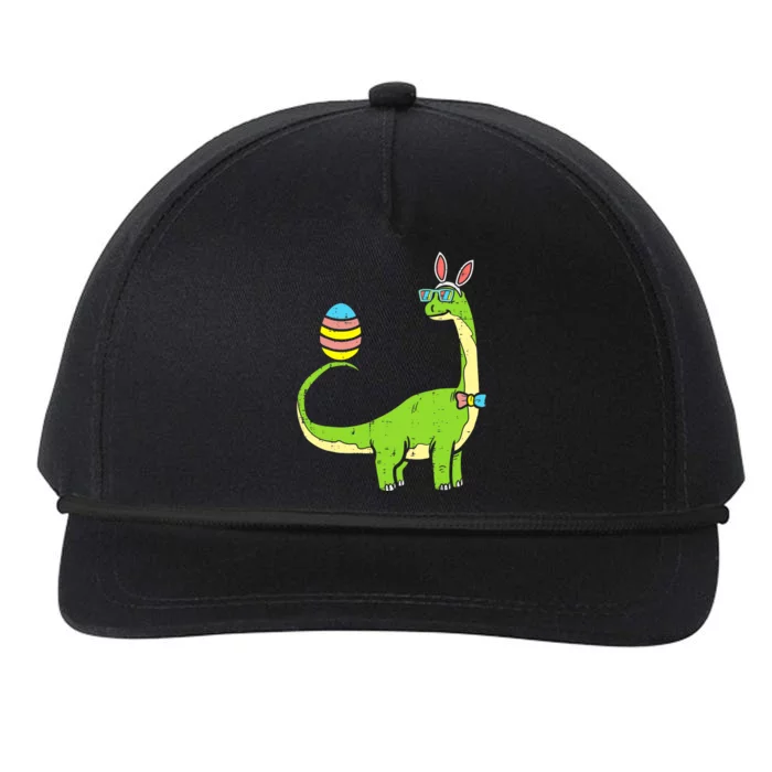 Brontosaurus Bunny Egg Easter Day Dinosaur Dino Boy Snapback Five-Panel Rope Hat