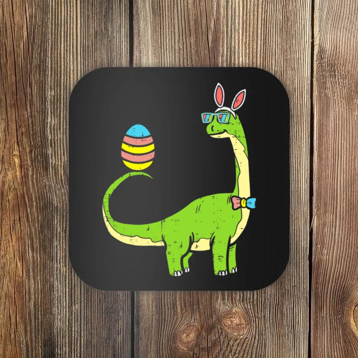 Brontosaurus Bunny Egg Easter Day Dinosaur Dino Boy Coaster