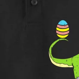 Brontosaurus Bunny Egg Easter Day Dinosaur Dino Boy Dry Zone Grid Performance Polo