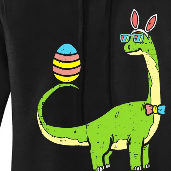 Brontosaurus Bunny Egg Easter Day Dinosaur Dino Boy Women's Pullover Hoodie