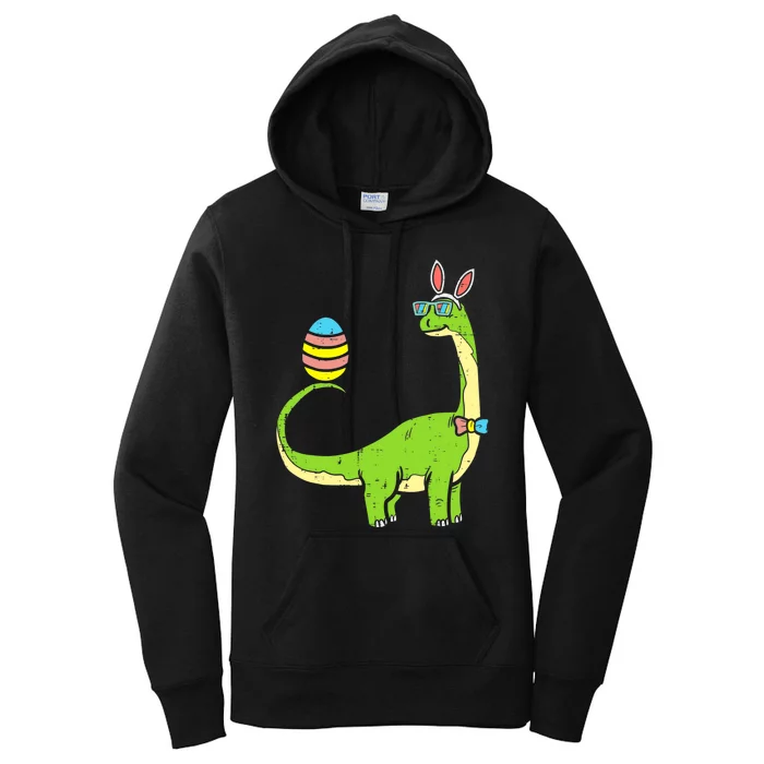 Brontosaurus Bunny Egg Easter Day Dinosaur Dino Boy Women's Pullover Hoodie