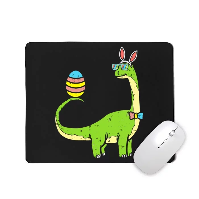 Brontosaurus Bunny Egg Easter Day Dinosaur Dino Boy Mousepad