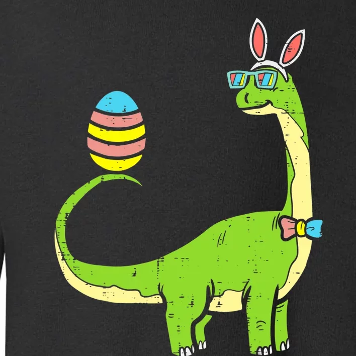 Brontosaurus Bunny Egg Easter Day Dinosaur Dino Boy Toddler Sweatshirt