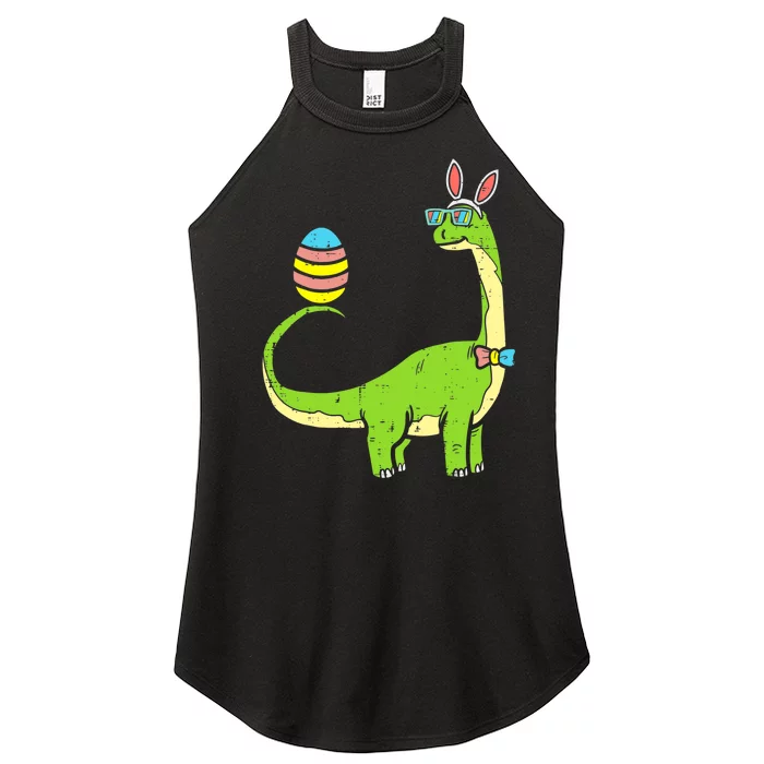 Brontosaurus Bunny Egg Easter Day Dinosaur Dino Boy Women’s Perfect Tri Rocker Tank