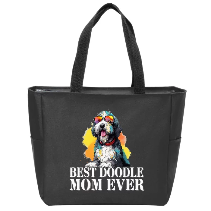 Bernedoodle Zip Tote Bag