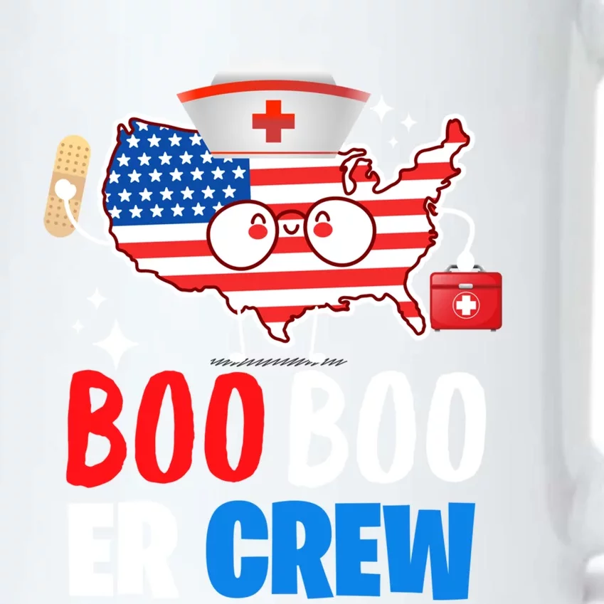 Boo Boo Er Crew American Flag Funny 4th Of July Usa Nurse Great Gift Black Color Changing Mug