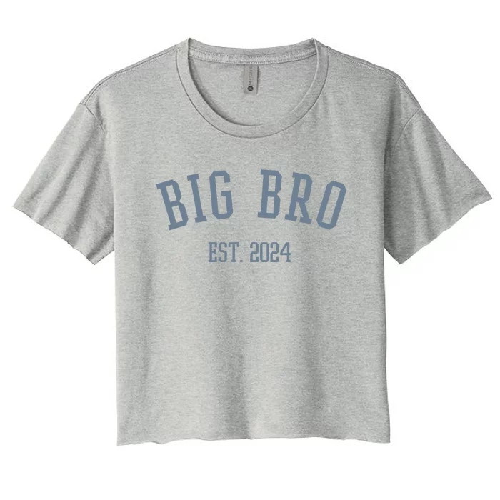 Big Bro Est. 2024 New Big Brother Women's Crop Top Tee