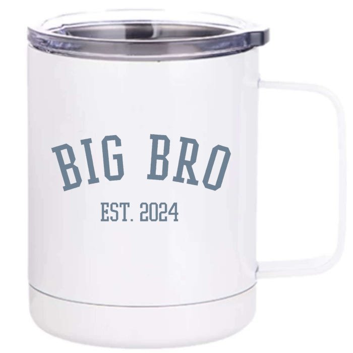 Big Bro Est. 2024 New Big Brother Front & Back 12oz Stainless Steel Tumbler Cup