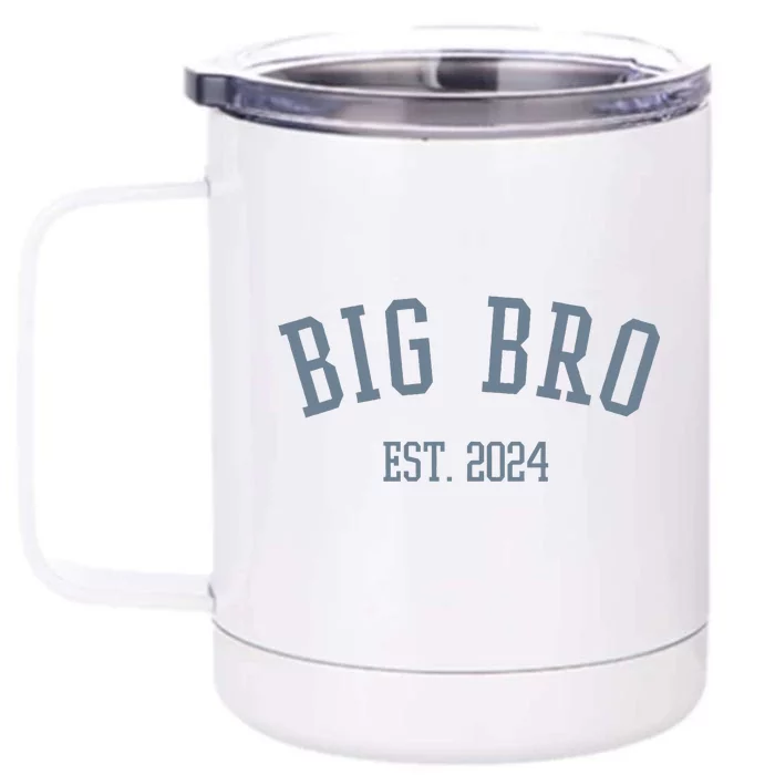 Big Bro Est. 2024 New Big Brother Front & Back 12oz Stainless Steel Tumbler Cup