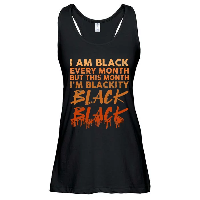 Blackity Black Every Month Black History BHM African Ladies Essential Flowy Tank