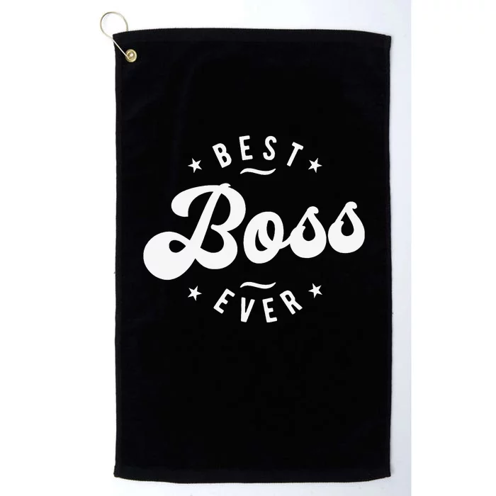 Best Boss Ever Platinum Collection Golf Towel