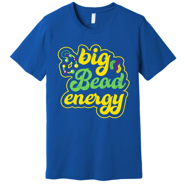 Big Bead Energy Carnival Funny Vintage Mardi Gras Gift Premium T-Shirt