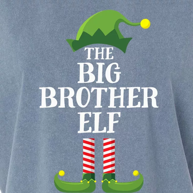 Big Brother Elf Matching Family Group Christmas Party Garment-Dyed Women's Muscle Tee