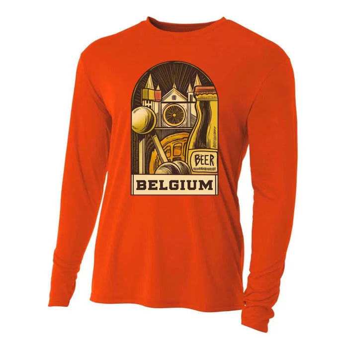 Belgium Beer Europe Cooling Performance Long Sleeve Crew