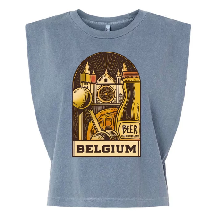 Belgium Beer Europe Garment-Dyed Women's Muscle Tee