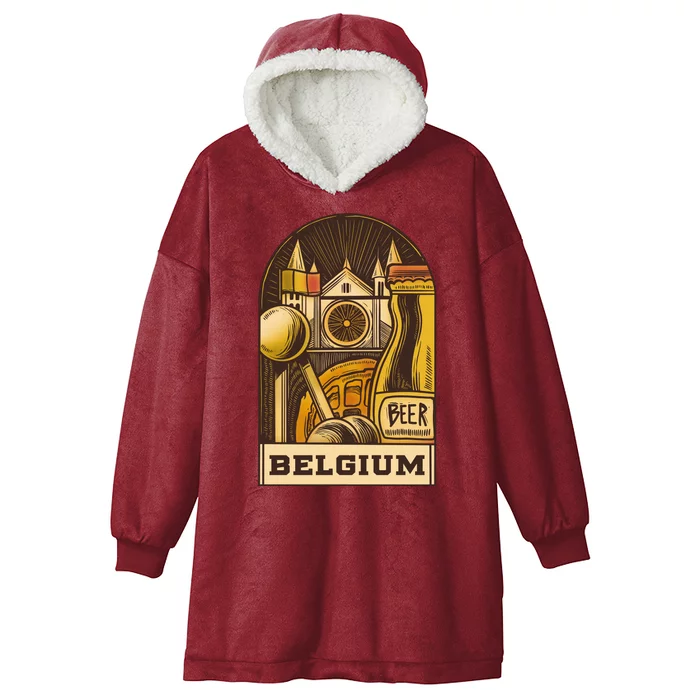 Belgium Beer Europe Hooded Wearable Blanket