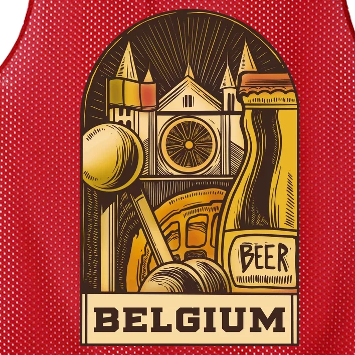 Belgium Beer Europe Mesh Reversible Basketball Jersey Tank