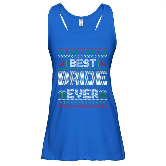 Best Bride Ever Christmas Pajamas Matching Ugly Xmas Holiday Gift Ladies Essential Flowy Tank