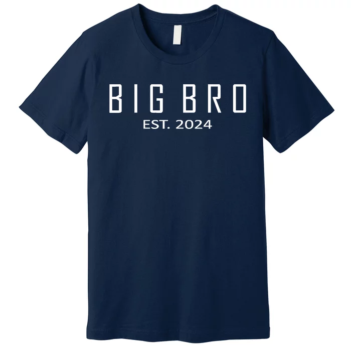 Big Bro Est 2024 Funny First Time Brother Promoted Premium T-Shirt