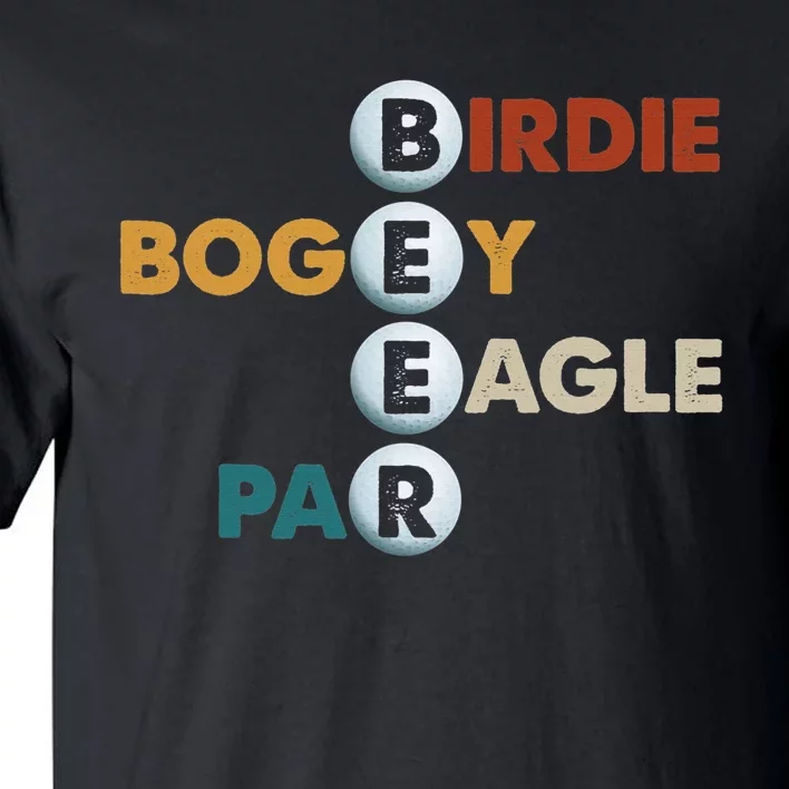 Birdie Bogey Eagle Par Beer Patriotic Golfers Tall T-Shirt