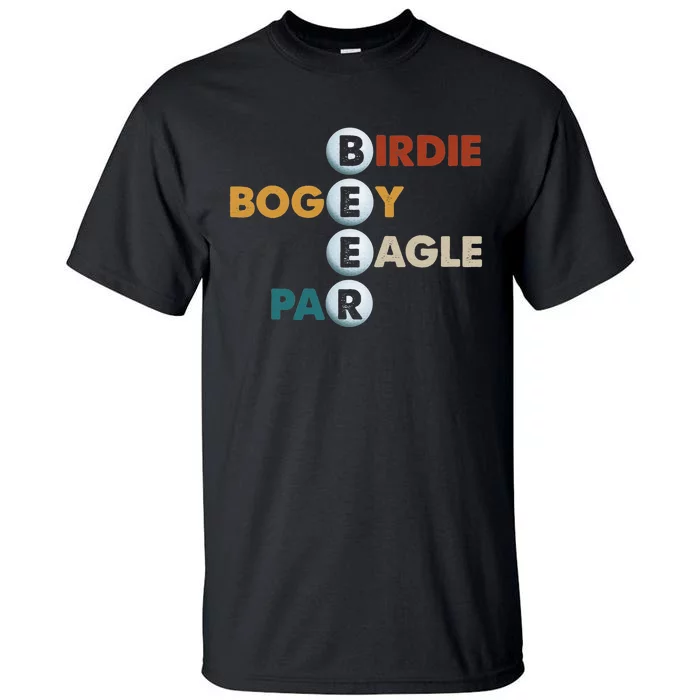 Birdie Bogey Eagle Par Beer Patriotic Golfers Tall T-Shirt