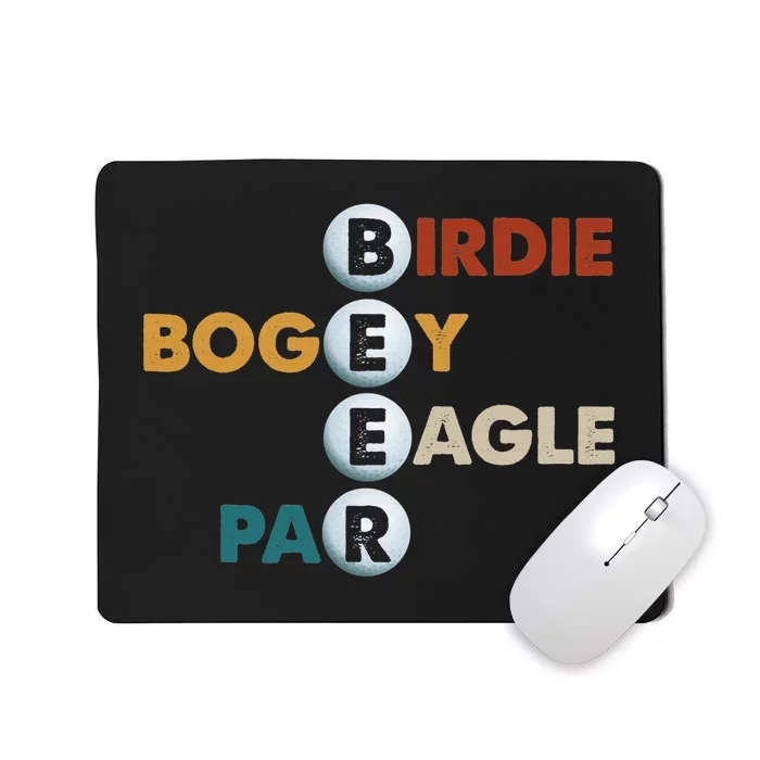 Birdie Bogey Eagle Par Beer Patriotic Golfers Mousepad