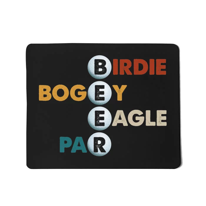 Birdie Bogey Eagle Par Beer Patriotic Golfers Mousepad