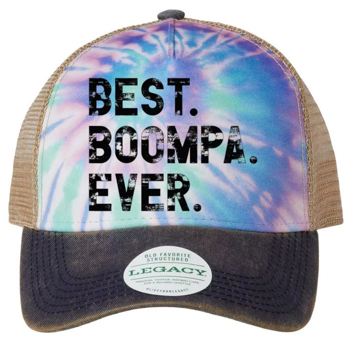 Best Boompa Ever Funny Fathers Day for Boompa Legacy Tie Dye Trucker Hat