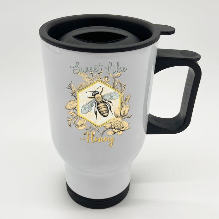 Bee Front & Back Stainless Steel Travel Mug