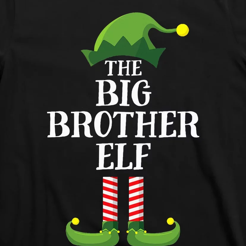 Big Brother Elf Matching Family Group Christmas Party Pyjamas T-Shirt