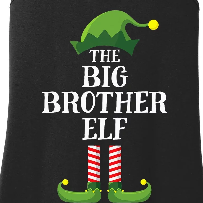 Big Brother Elf Matching Family Group Christmas Party Pyjamas Ladies Essential Tank