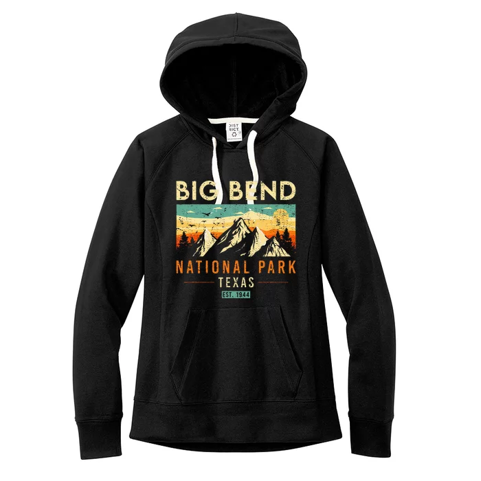 Big Bend Est. 1944 Retro Texas National Park Women's Fleece Hoodie